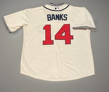 Ernie Banks Chicago Jersey Men’s XL 1929 Cubs Home Cream Retro Throwback