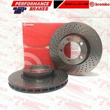 FÜR PORSCHE 911 966 CARRERA S VORNE KINETIX CROSS GELOCHT BREMSSCHEIBEN SET 318mm