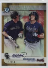 2018 Bowman Draft Gold Refractor 47/50 Greyson Jenista Grant Lavigne #RV-LJ 0c6