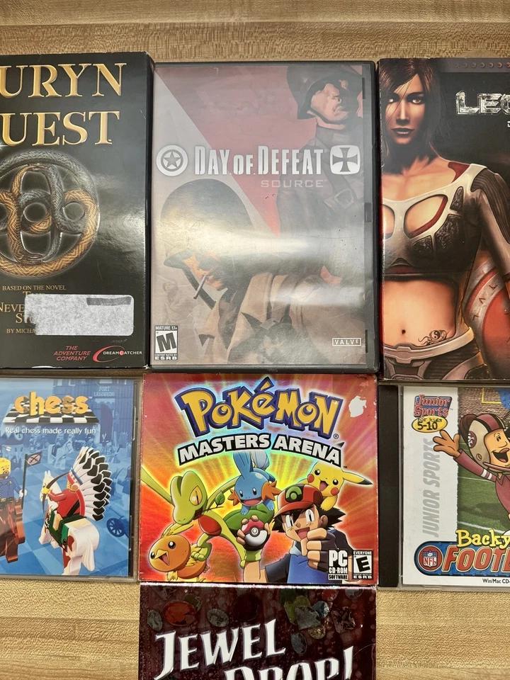 Lote de 7 juegos de PC vintage - Estuche -- Pokémon, Lego, Valve, Jewell de los años 90 a 2000 Foto 3 de 4