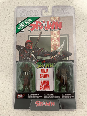 McFarlane Page Punchers 2 Pack 3'' Figure  Comic Book Ninja Spawn & Raven Spawn