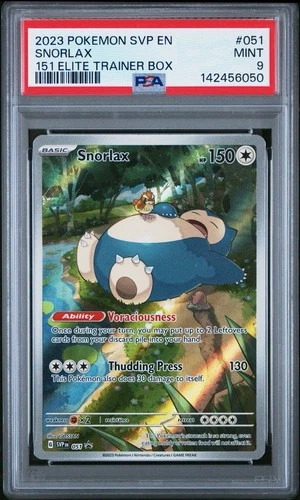 Pokémon Snorlax 051 Sv: Scarlet & Violet Promo Cards Holo PSA 9