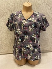 Disney Tinker bell Scrub Top. Multicolor Think Tink Size Medium