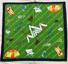 VTG Bandana Green Cotton Camping Tents Cameras Camping Chairs Handkerchief 23"