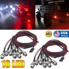16x Led Headlighttaillight Kit Wbezels Universal Rc Led Light Kit Accessories