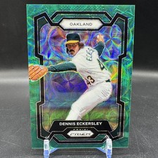 DENNIS ECKERSLEY Green Scope Prizm /75 2024 Panini Prizm #89 Oakland Athletics
