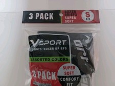 VSPORT 3-Pack Boys Boxer briefs Size Small 6-8