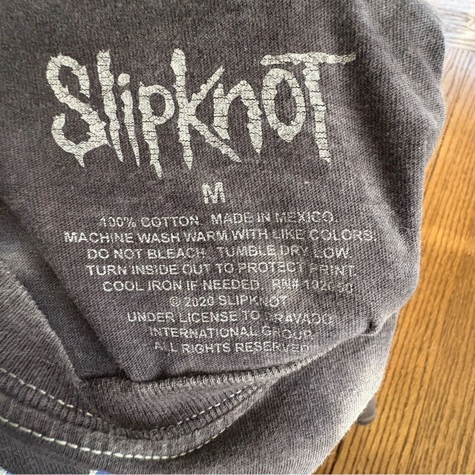 Slipknot "870621345" Bleach Tie-Dye Graphic T-Shirt 2020 Band Size M - Image 3 of 3