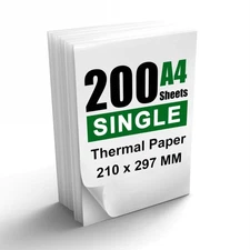 A4 Thermal Paper 200 Sheets 8.27x11.69 Inch for Portable Printer MT800 M08F