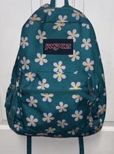 Jansport Cross Town Precious Petals Plus Backpack School Bag Bonus Keychain