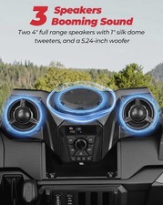 Kemimoto UTV 3-speaker Audio Speaker Kit