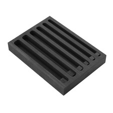 Long Strip Graphite Ingot Mold High Temp Crucible Melting Casting Gold Silver