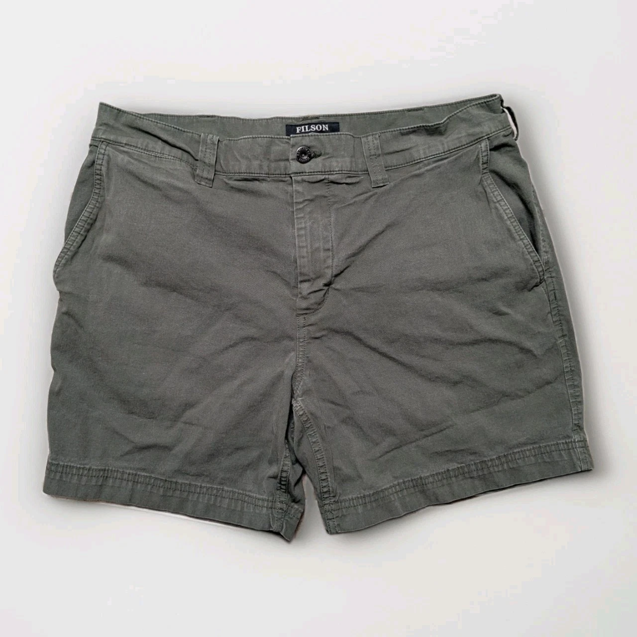 Filson Hiking Shorts Size 34 Fatigue Green 5" Inseam