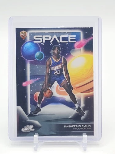 RASHEER FLEMING 2025-26 TOPPS CHROME COSMIC SPACE WALK ROOKIE #SW-12 SUNS Q2045
