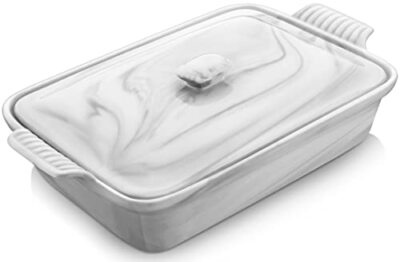 MALACASA Casserole Dish With Lid 3.4 Quart Baking Dish With Lid Deep Lasagna ...