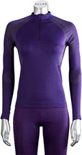 Falke Long sleeve Ladies Ski Winter Thermals base layer top turtleneck zip