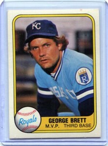 1981 FLEER George Brett #28 MVP Third Base HOF Set Break