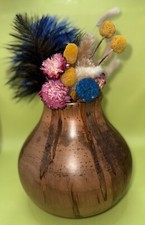 Custom Hand Turned Ambrosia Maple Wooden Vase