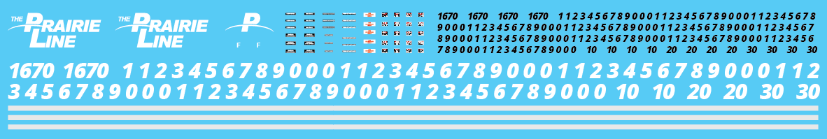 N Scale - The Prairie Line Locomotive Decals