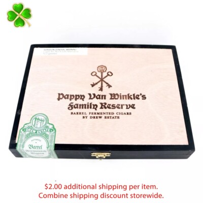 Pappy Van Winkle's Family Res Toro Empty Wood Cigar Box 9.75'' x 7.25'' x 1.25''