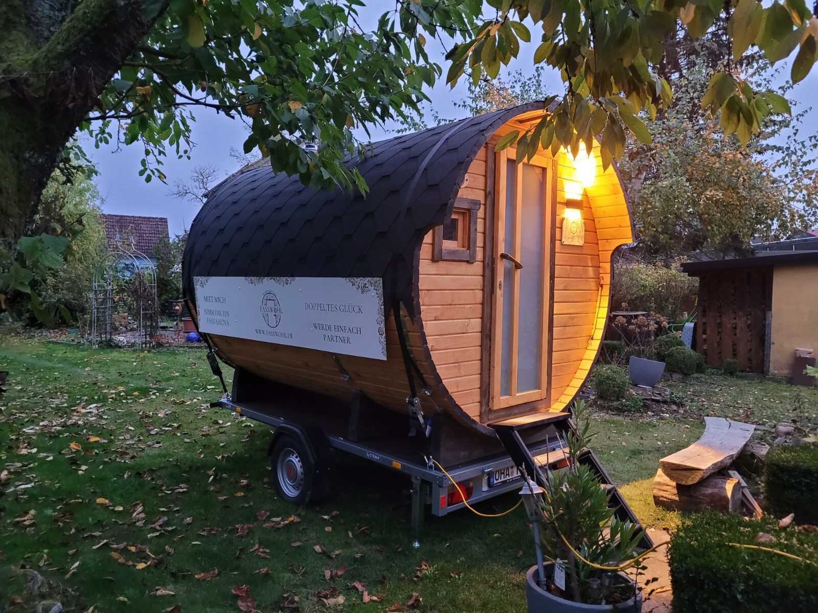 Mobile Sauna - Fasssauna - mieten - ab 59 an 35 Standorten Deutschlandweit