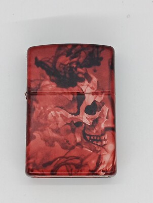 Zippo Spooky Skulls Premium 48772 Lighter, Flints, & Lighter Fluid