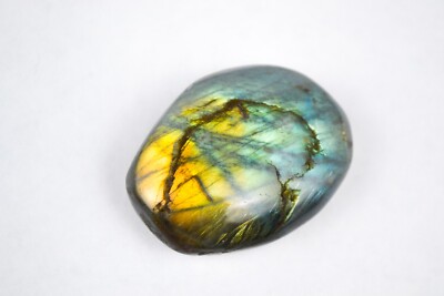 Spectrolite Tumbled USA! 50g Tumbled Labradorite Palm Stone - green gold flash! polished ...