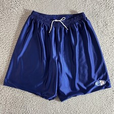 Vintage Nike Basketball Shorts Adult Large 12-14 Blue Reversible 90s Satin Mesh