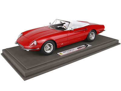 1966 FERRARI 365 CALIFORNIA CONVERTIBLE RED & DISPLAY CASE 1/18