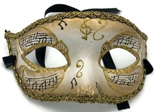 Venetian Eye Mask Gold Music Score Halloween Masquerade Prom Party Costume