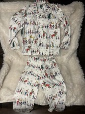 pottery barn Adult Dr. Seuss's The Grinch Flannel Pajama Set- Size Small