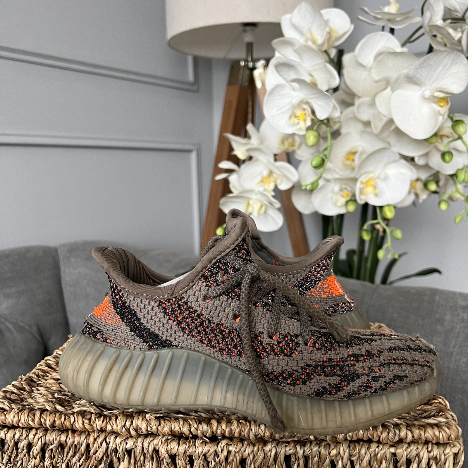 ADIDAS Yeezy Boost Kids Boys Trainers Sneakers UK 13.5 image 7