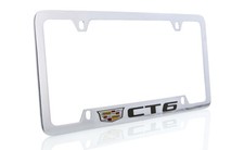 Cadillac CT6 Brass License Plate Frame with C...