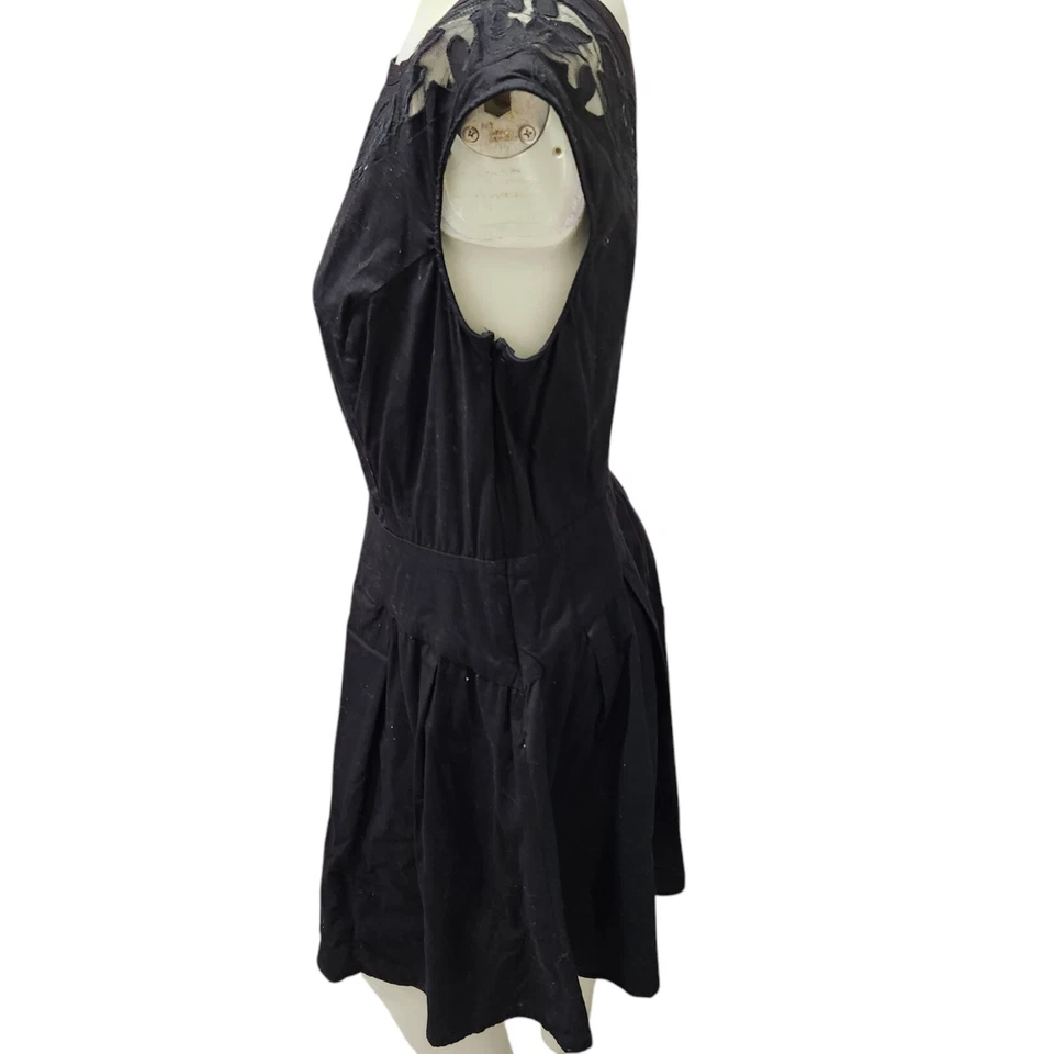 Vestido feminino Lux II malha recortada linha A tamanho 12 burnout glam polido coquetel - Imagem 3 de 4