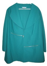 Nygard Green Basket Weave Knobby Texture Coat Womens Size 2x New Nwt