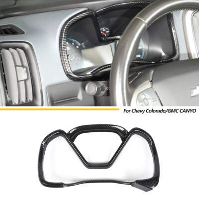 Carbon Fiber Dashboard Instrument Bezel Cover Trim for Chevy Colorado/CANYON 14+