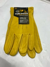 *Lot of 2* Wells Lamont Premium Leather Work Gloves: L - Extra Wear Palm- NEW