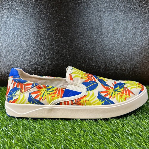 OluKai Lae'ahi Pa'i Slip On Shoes Tropical Floral Print Casual Comfort Mens 12 M - 第 1/17 張圖片