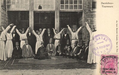 PC TURKEY CONSTANTINOPLE ISTANBUL DERWISH DANCERS TOURNEURS (b55642)