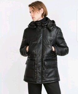 zara quilted leather jacket