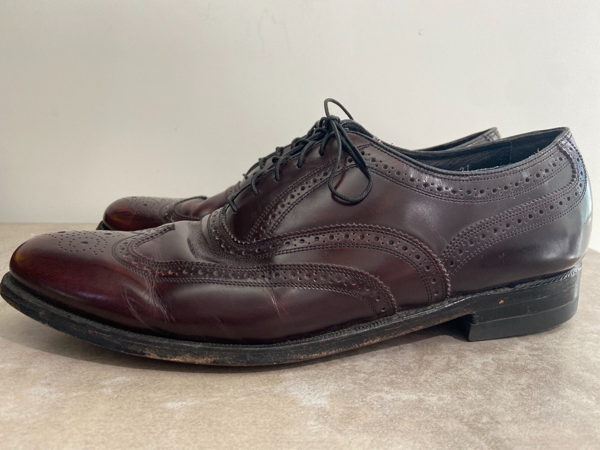 Florsheim Sz 11 Leather Loafers Men’s Wingtip Oxford Dress Shoes Academia Preppy Florsheim Loafers SZ 11 Brown Leather Lace Up Wingtip Oxford  main image 2