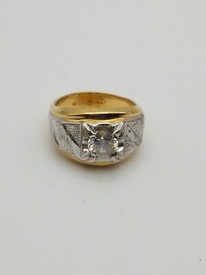 14K HGE Yellow Gold plated Mens Ring Size