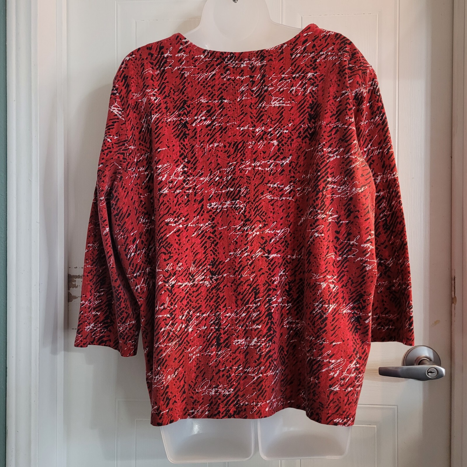 Womans Pullover Tunic Ruby Rd. Red Black and Whit… - image 3