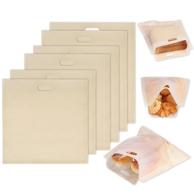 Non-Stick Reusable Toaster Bags for Grilled Cheese Sandwiches Toast Bread