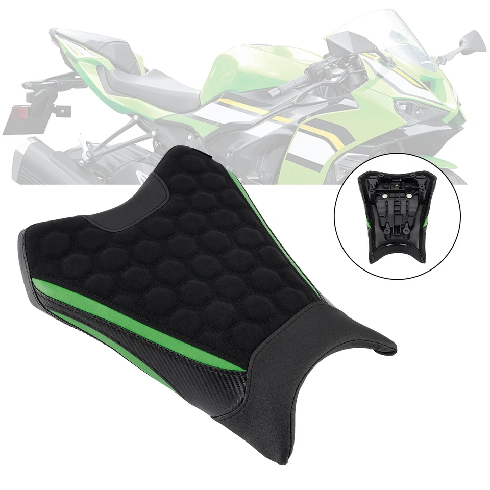 Front Raider Seat Driver Cushion Pu Fit Green For Kawasaki Ninja Zx-6R 19-25 US Foto 3 de 4