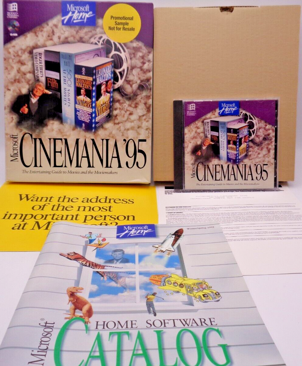 IBM PC -- MICROSOFT CINEMA 95 (MICROSOFT HOME - CD-ROM) | eBay