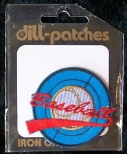 1pc Baseball Iron-On Applique Dill Patches Red White & Blue Sports Ball 2" New
