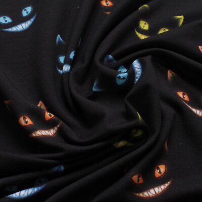 0,5 Meter Kinderstoff Baumwolle Elastan Single Jersey schwarz