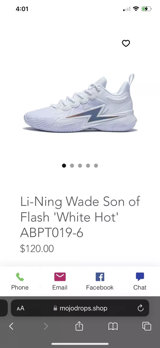 Way Of Wade Son of flash Li-Ning White Hot ABPT019-6 (Ship From