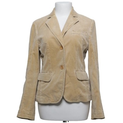 Oui, Blazer, Größe: 38/40, Beige, Baumwolle/Elasthan/Polyester, Einfarbig #lbw